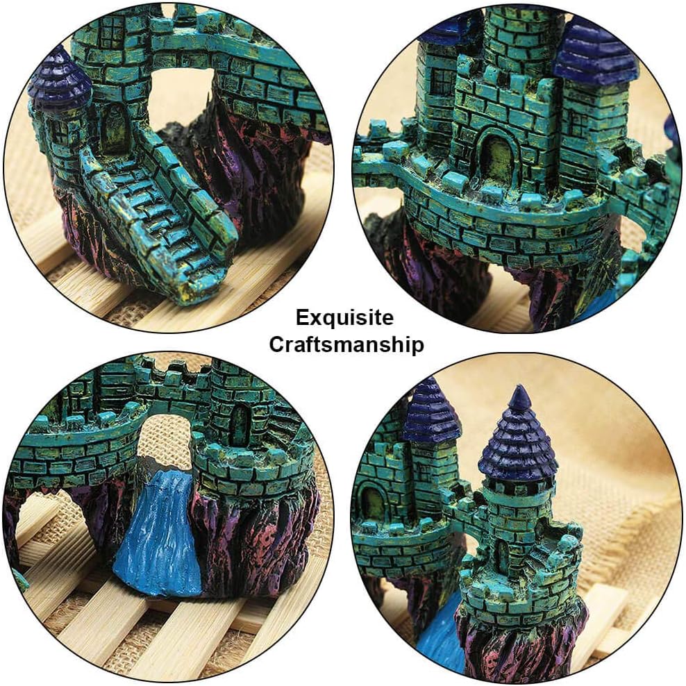 Aquarium Decorations Castle - Aquarium Ornament Super Castle 5.1 inches Avoice