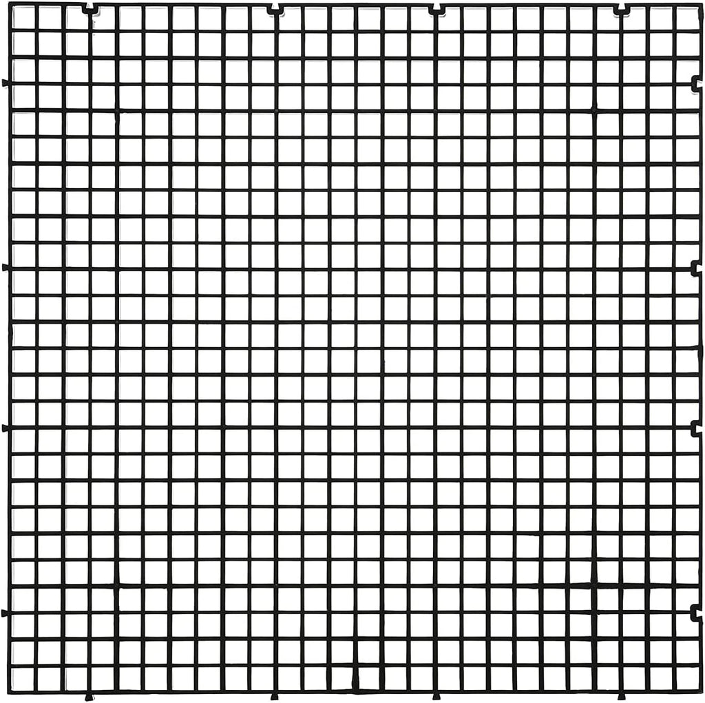 ALEGI Aquarium Plastic Grid Divider Tray Egg Crate,Grid Isolate Board Divider Fish Tank Bottom Black Filter Tray (Black 2 Pcs L)