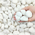 20 lbs White Stones for Landscaping, 1-2 Inch Pebbles Decorative River Rocks for Plants Indoor, Vases, Aquariums Gravel, Crafting and Garden