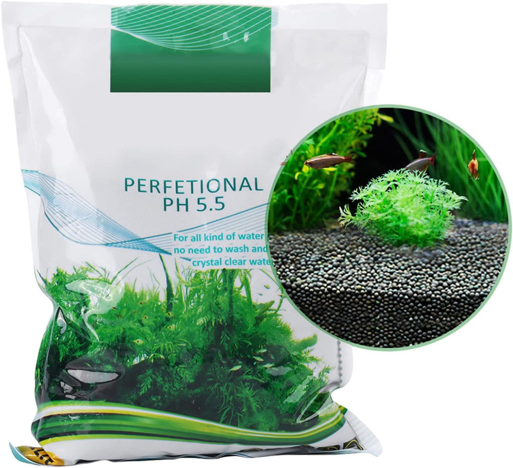 2.2 LB Aquarium Gravel Natural Sand, Aquarium Fish Tank Bottom Water Grass Seeds Plant Sand Mud for Water Grass/Plants Growth, Contains Rich Organic Acid & Nutritional Ingredient