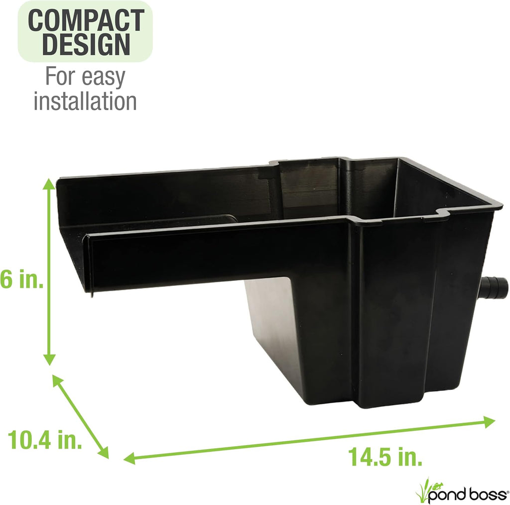 Pond boss Waterfall Spillway, 8 inch Wide Weir, Waterfall Box, Smooth Flow, Durable Construction, Easy to Install, Great for Waterfalls, Pondless Water Features and Streams