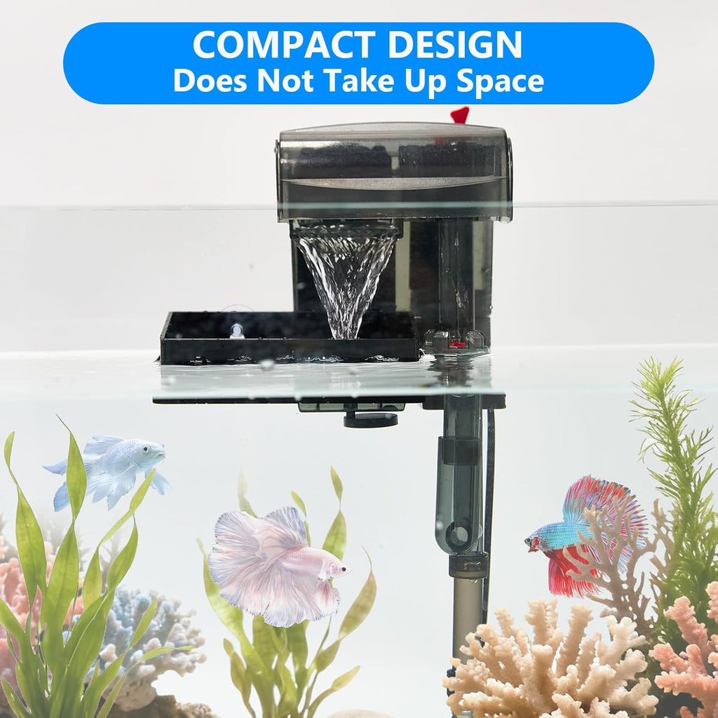 Aquarium Filter Baffle with Suction Cup, ABS Fish Tank Filter Flow Controller, Square Slow Flow Fish Tank Accessory for Betta Fish Shrimp Tanks