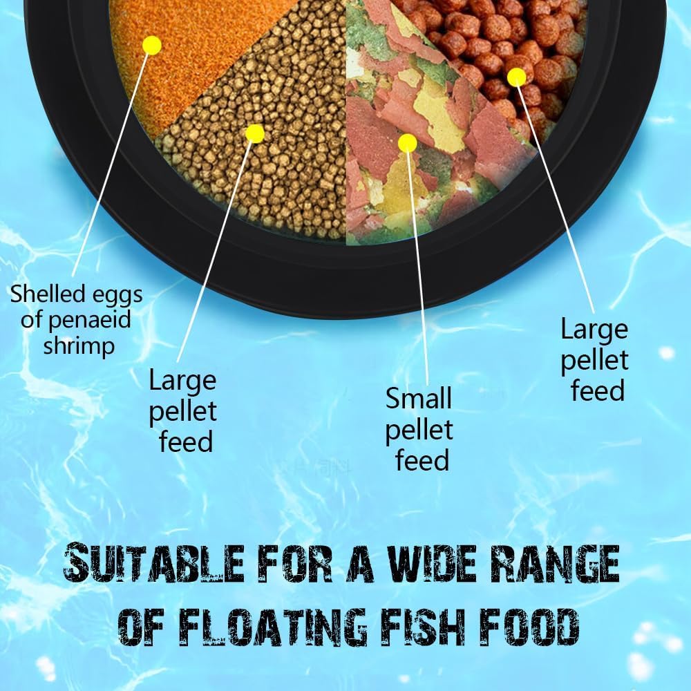 Fish Feeding Ring, Fish Safe Floating Food Feeder Circle Blue, with Suction Cup Easy to Install Aquarium, Square and Round Shape Fish Tank Towels - for Guppy, Betta, Goldfish, Etc (1 Circle)