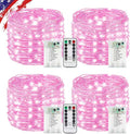 4Pack 80FT 240LED Fairy Lights Battery Operated with Remote & Timer | 8 Modes Twinkle String Lights Battery Powered Indoor Outdoor Waterproof for Bedroom Wedding Classroom Christmas Décor