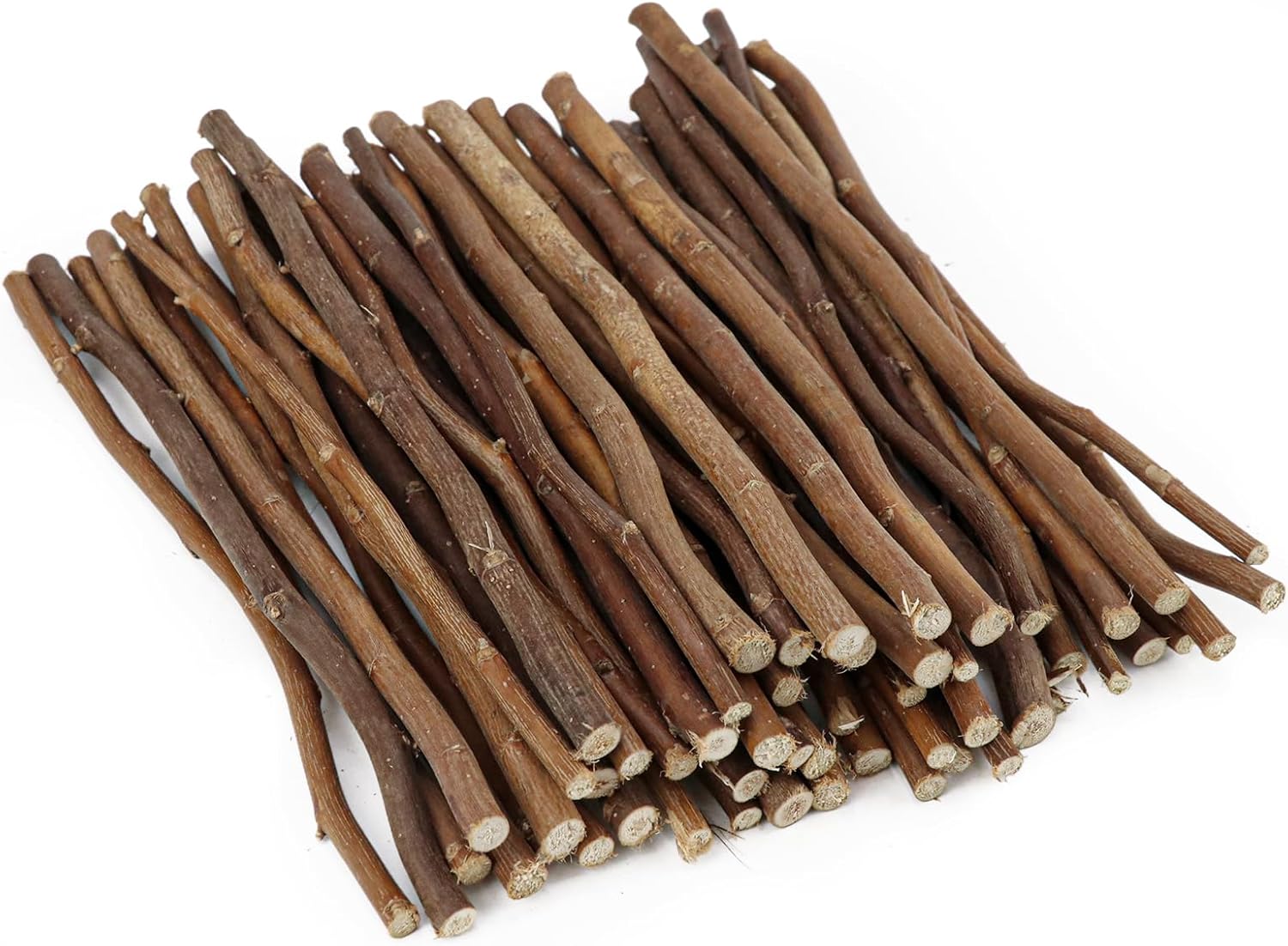 50Pcs Natural Twigs, Driftwood Branches, Unfinished Timber Rods for Model Making, Home Decor & Art Supplies (Brown 20CM)