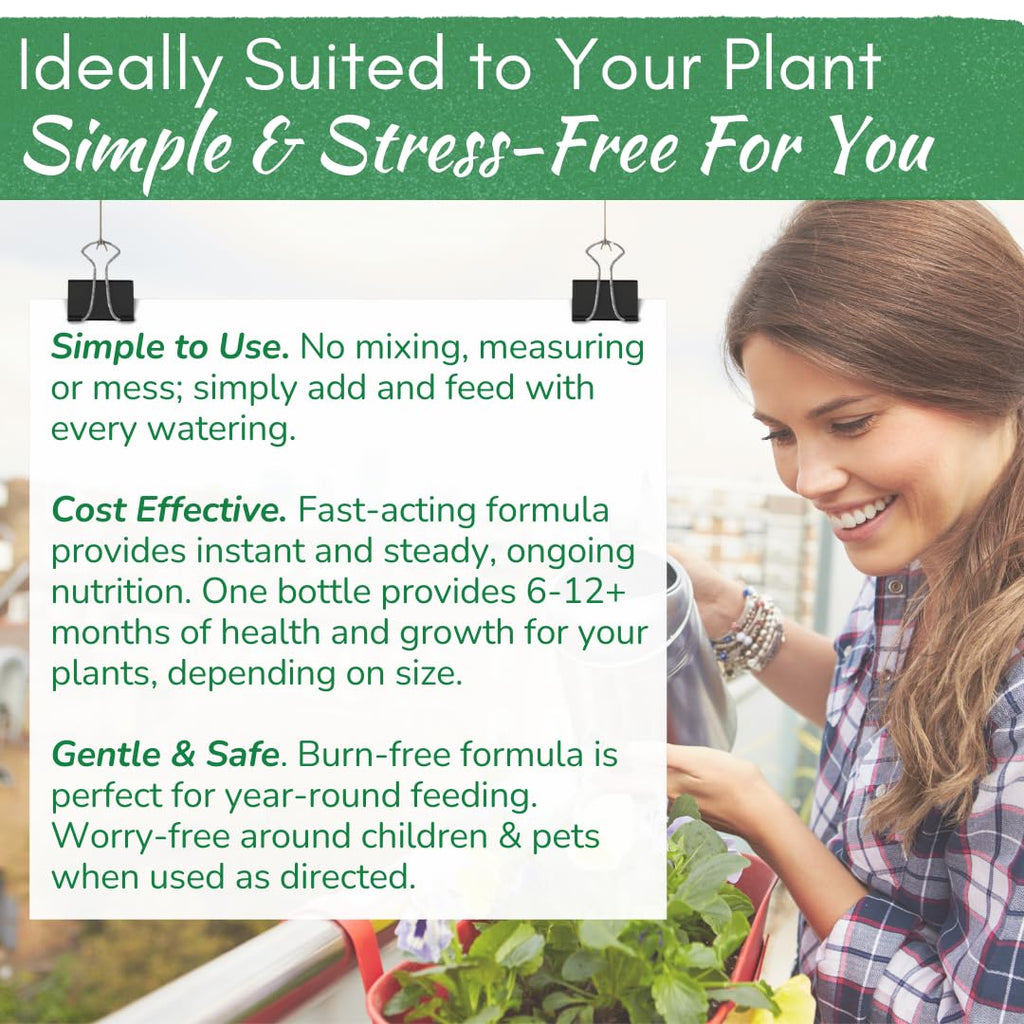 Indoor Plant Food by Houseplant Resource Center - Organic Liquid Fertilizer for Pothos, Peace Lily, Monstera, Cactus and More - 8 oz
