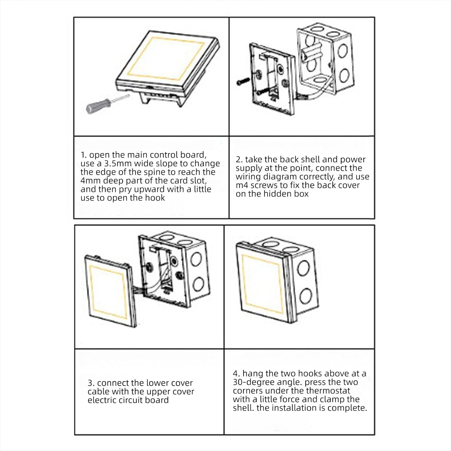 Heating Temperature Controller WiFi APP Control Wall Mount Thermostat for Boiler White