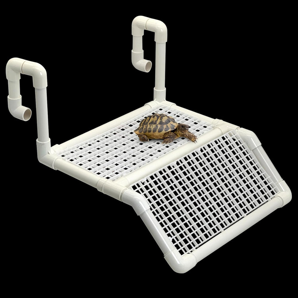 Fhiny Hanging Turtle Basking Platform, Plastic Turtle Floating Dock Basking Area Reptile Climbing Ramp for Aquatic Turtles Tortoise Tank Accessories Decor for Lizard Gecko Hermit Crab