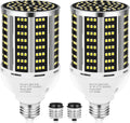 80W 2 pack LED Corn Light Bulb(800W Equivalent ),Commercial Grade DayLight 5000K E26/E39 10500LM Medium Mogul Base LED Lamp,Large Area Lights For Outdoor Indoor Garage Warehouse Factory Bay Light