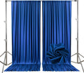 10ft x 10ft Royal Blue Backdrop Curtains for Parties, Fabric Satin Background Curtain with Rod Pockets for Weddings, Birthday, Baby Shower, Photography, Graduation Party Backdrop Drapes, 2 Panels