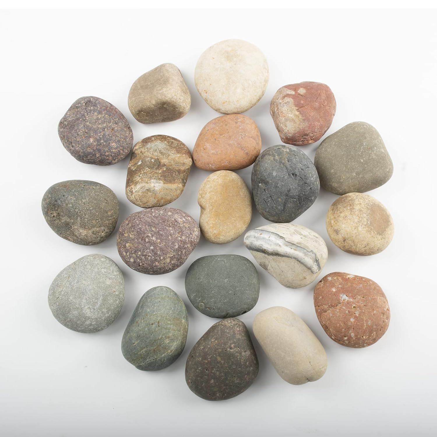 10LB Natural River Rocks, 1–2 Inch Decorative Stones for Plants, Aquariums, Garden Landscaping, Planters, Indoor & Outdoor Decor – Mixed Color