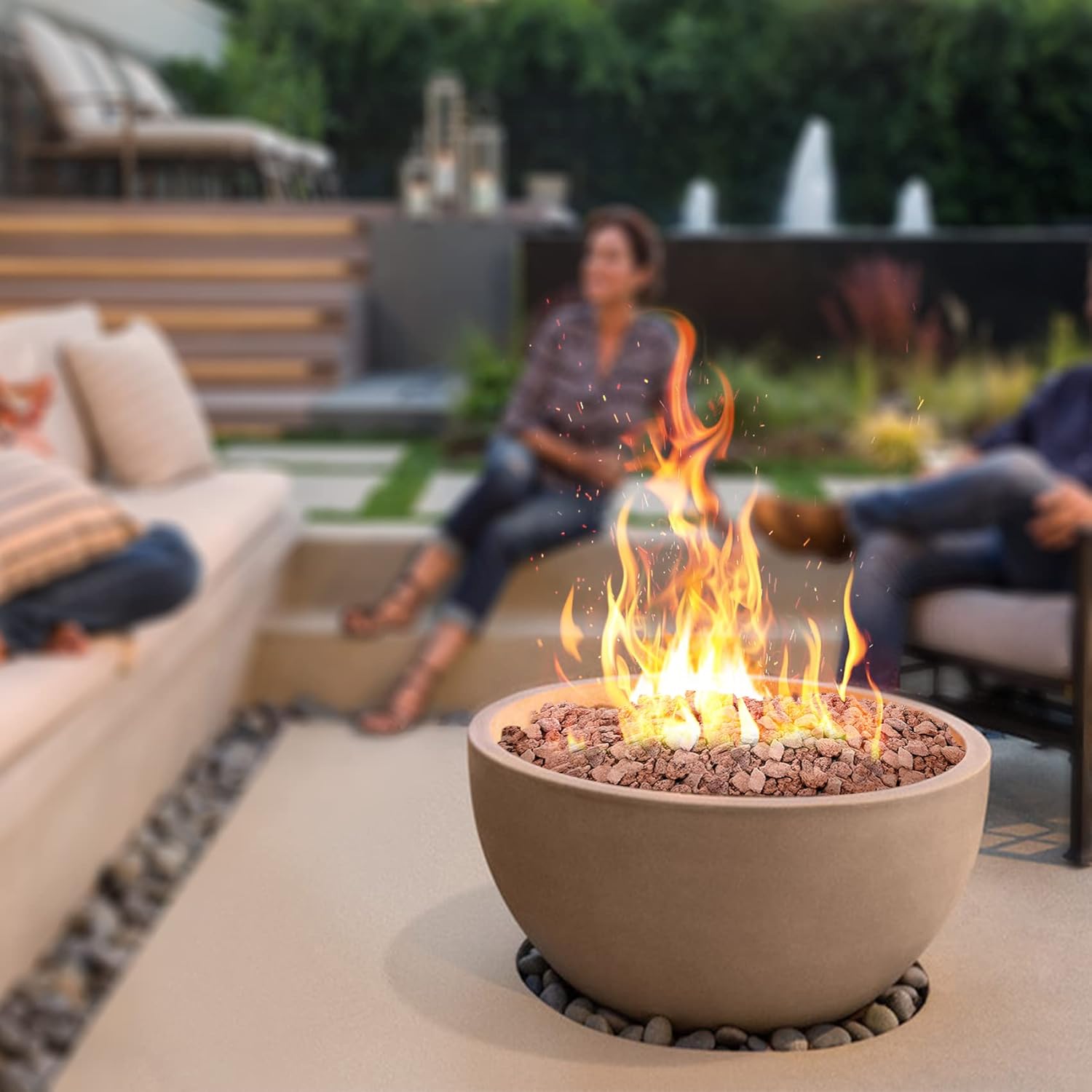 Onlyfire Red Lava Rock 10 Pounds Volcanic Lava Stones for Indoor Outdoor Fire Pits Fireplaces Gas Grill and Landscaping, 0.3-0.6 Inch