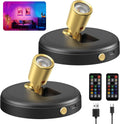 Spot Lights Indoor RGB Spotlight: Rechargeable Color Changing Wireless Uplights Indoor - Plants Tree Artwork Model Picture Display Accent Lighting for Home Decor Homeowners