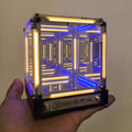 Infinite Space Abyss Lamp, Creative 4D Infinite Space Abyss Night Light with Touch Dimming, Rechargeable LED Hyper Cube Night Light for Gaming Setup Futuristic Room Décor (X Stepless dimming)