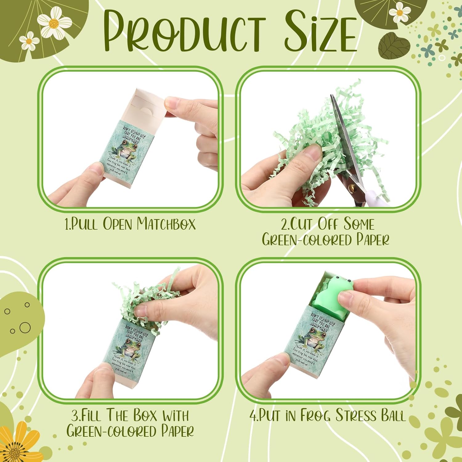 Wettarn 24 Sets Appreciation Gifts Frog Stress Balls with Support Gift Boxes You Are Awesome Positive Party Favors for Employee Coworker Friend Office Stress Relief Toys Desk Decor