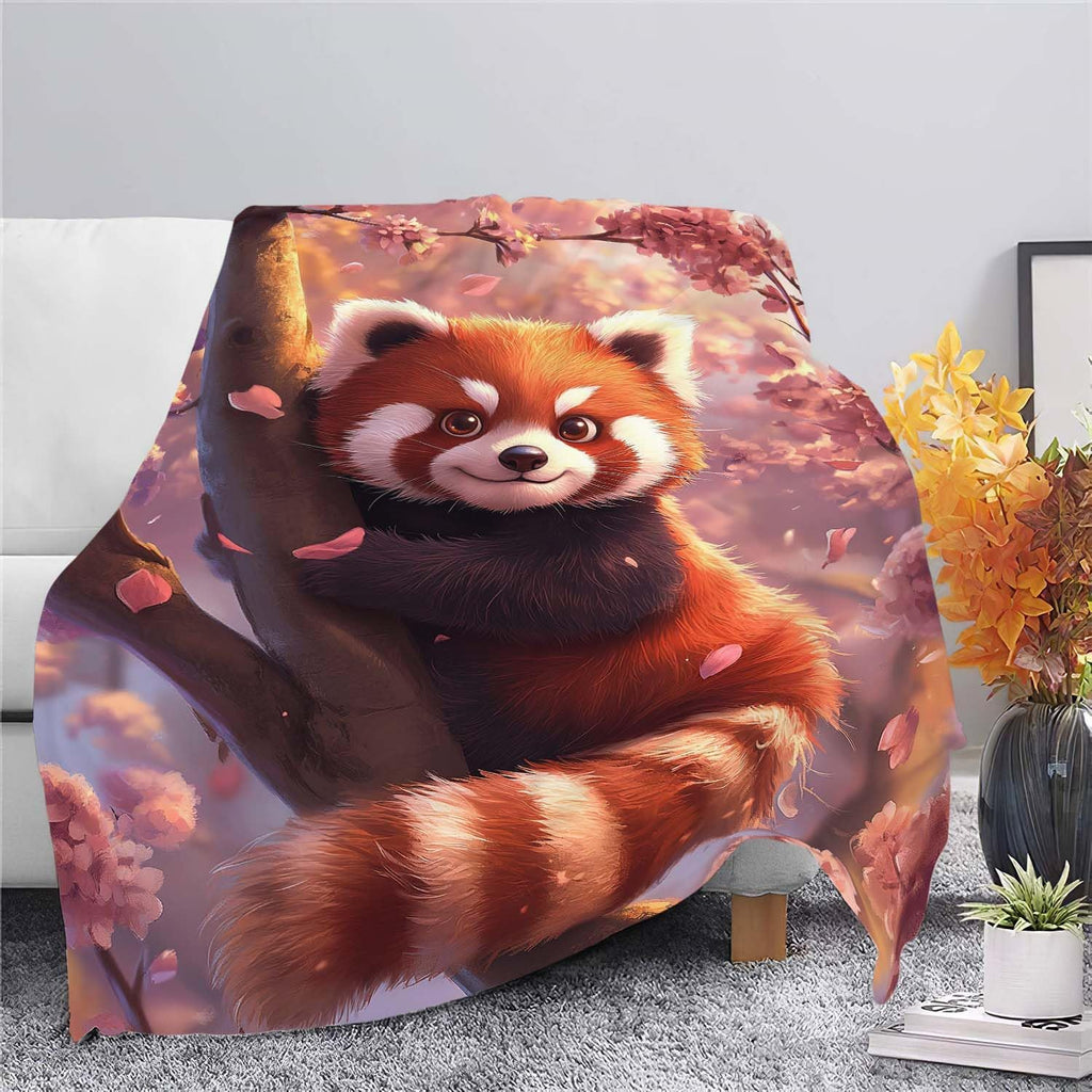 Red Panda Blanket Cute Red Panda Throw Blanket Gifts for Girls Boys Kids Women Men Adults Super Soft Cozy Plush Fluffy Fuzzy Fleece Blanket Home Decor 60''X80''