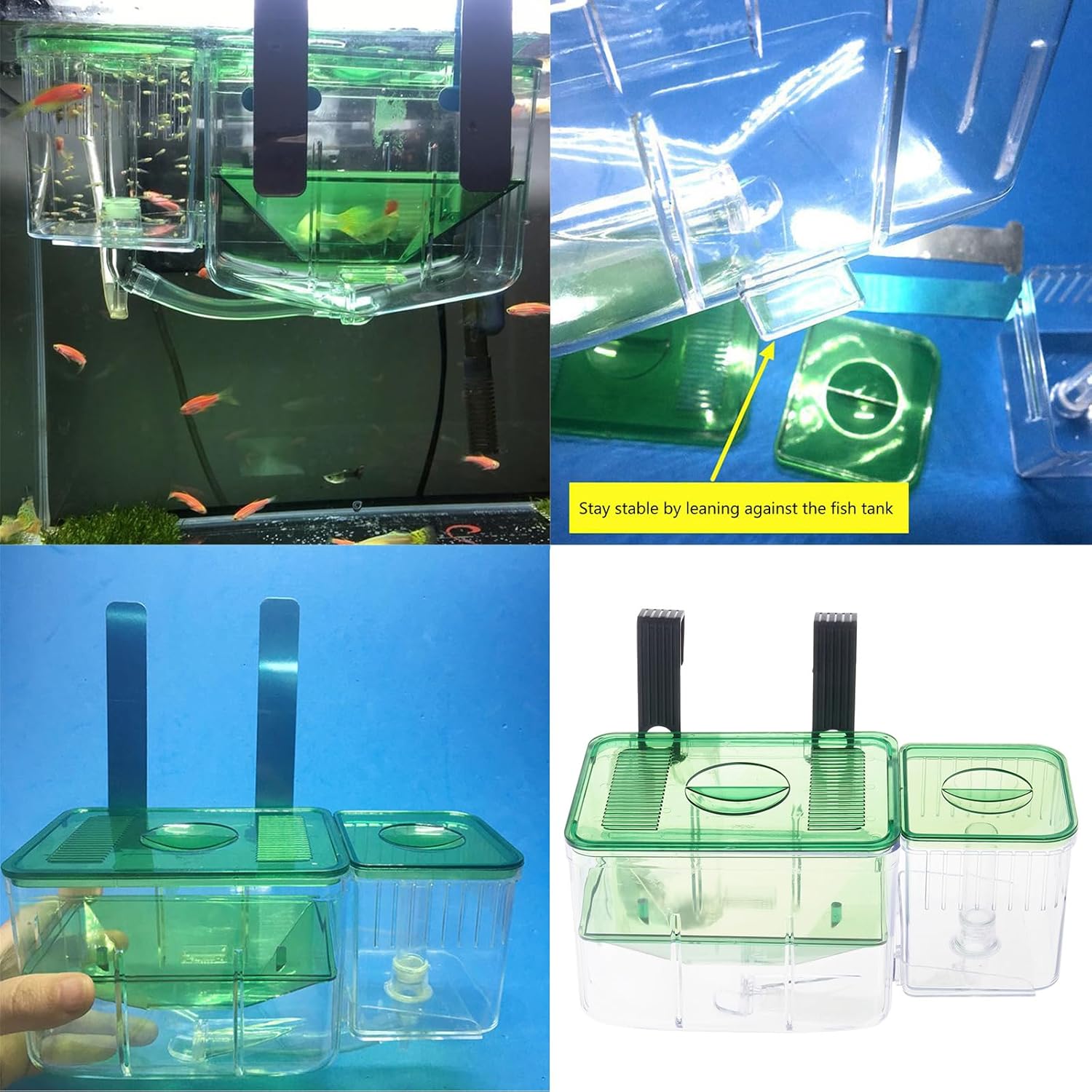 Fishtank Hatchery Incubator Aquarium Small Breeding Box Clear Breeder Isolation Hatching Boxes with Hook Floating Hatchery