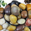 5lbs Pebbles for Indoor Plants, 2-3 Inch Mixed Color High Polished Large River Rocks Outdoor Decorative Stones Vase Filler Fish Tank Aquariums Landscaping Garden Outdoor and Indoor DIY