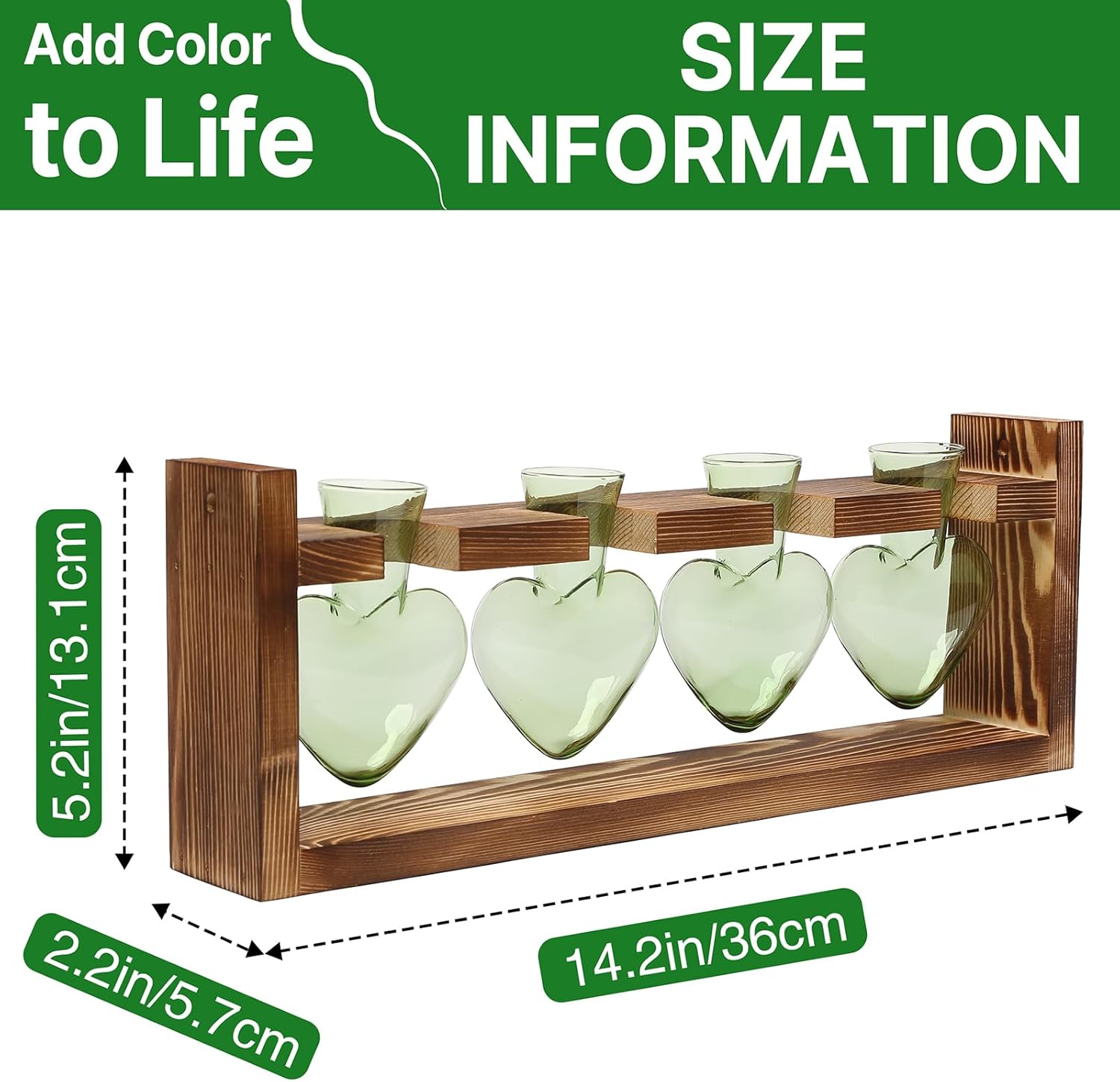 Plant Propagation Stations Heart Plant Terrarium Kit Gift for Women Plant Lover Glass Vases