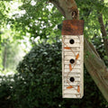 Glitzhome 18" H Wooden Bird House Three-Tier Hanging Distressed Garden Birdhouse