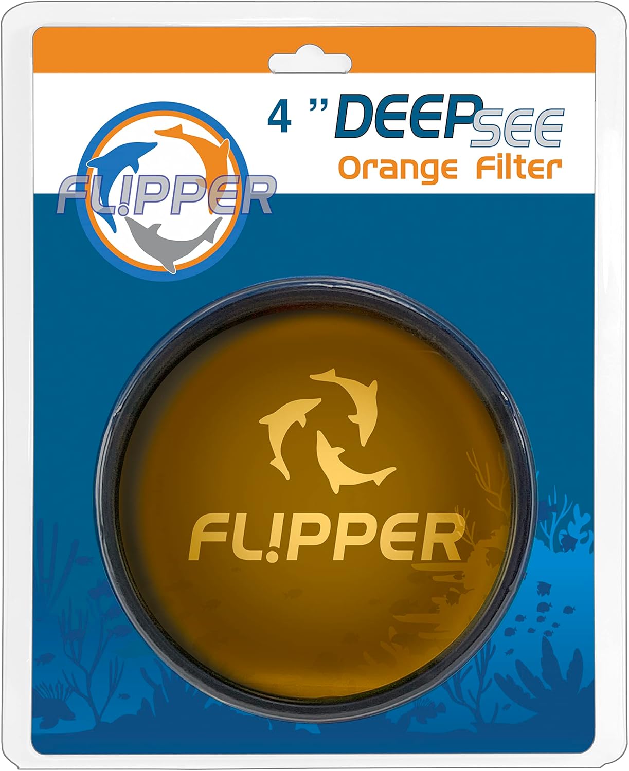 Flipper DeepSee Viewer Black Orange Filter Attachment for Flipper DeepSee Viewer 4" Magnetic Aquarium Glass Magnifier for Coral Color Correction, Reef Photography and Aquarium Videography