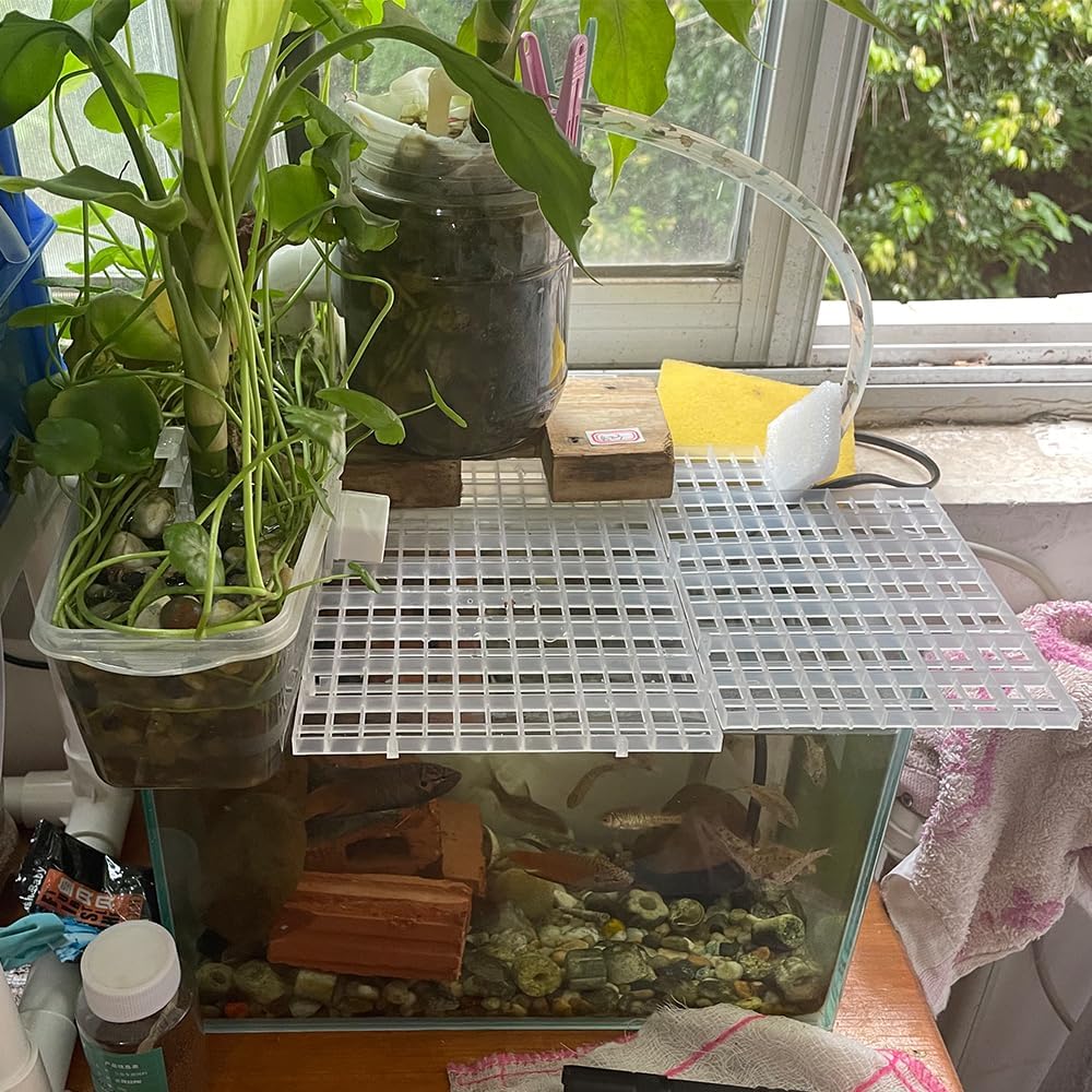 Aquarium Divider, Plastic Egg Crate Divider, Fish Tank Filter Bottom Tray Grid, Isolation Board Partition Net Pane Separator