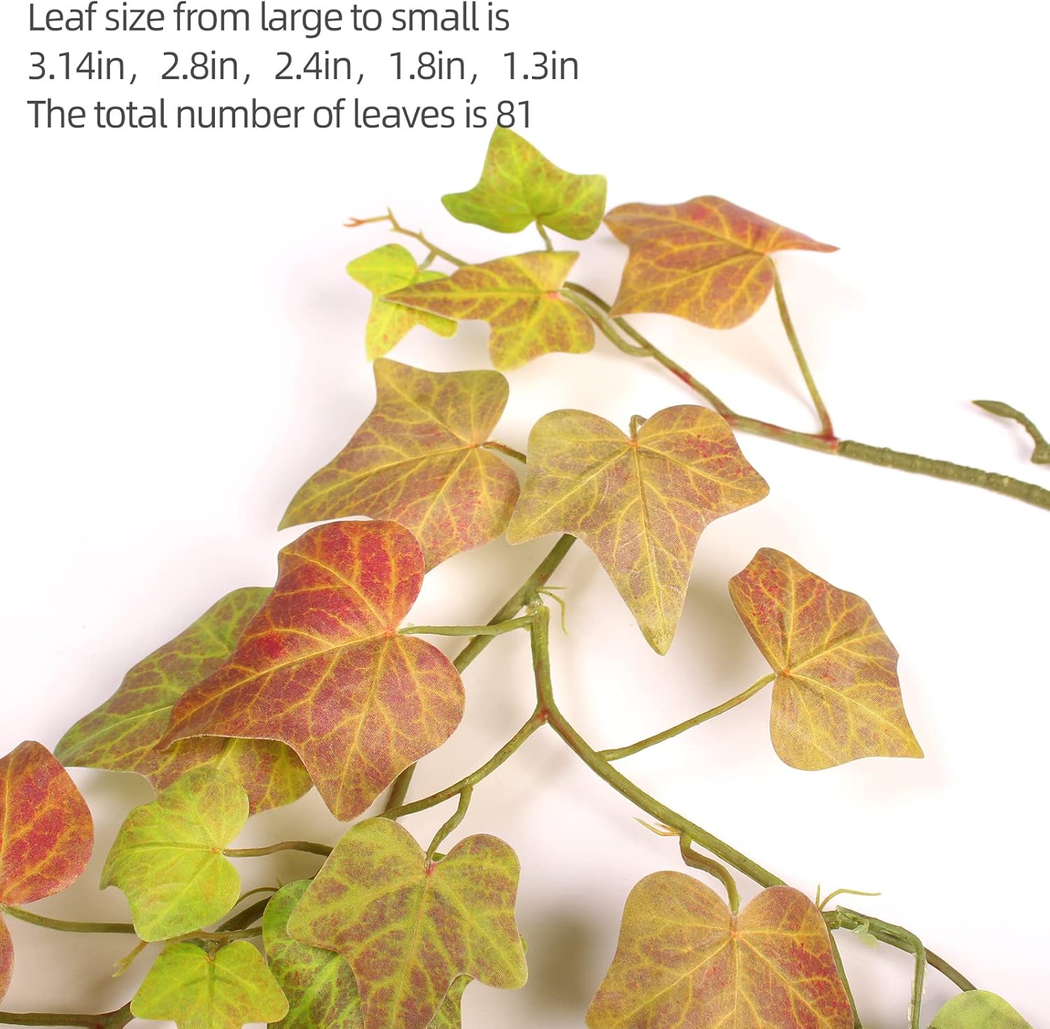 alyptus Artificial Fall Leaves Garland Hanging Plants Lifelike Fake Vines for Outdoors and Bedroom Décor - Greenery Garland with Fake Ivy and Ivy Vines (Ivy Garland 2#)