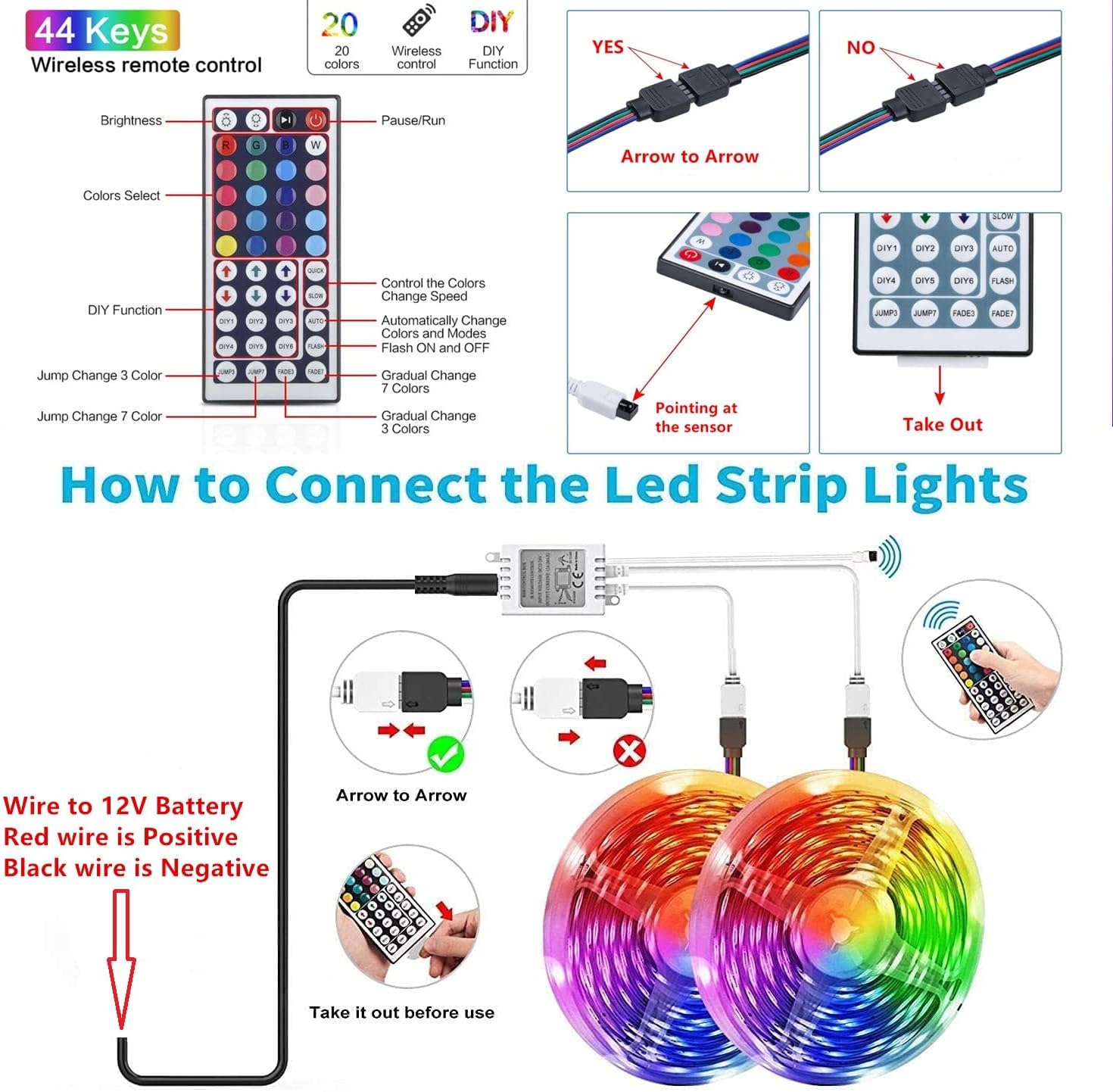 LED Boat Strip Lights, 50FT Multi-Color Marine Pontoon Led Lights, Waterproof Boat Interior Light, Under Gunnel Lights, Boat Deck Light, Night Fishing Lights for Pontoon Fishing Bass Yacht