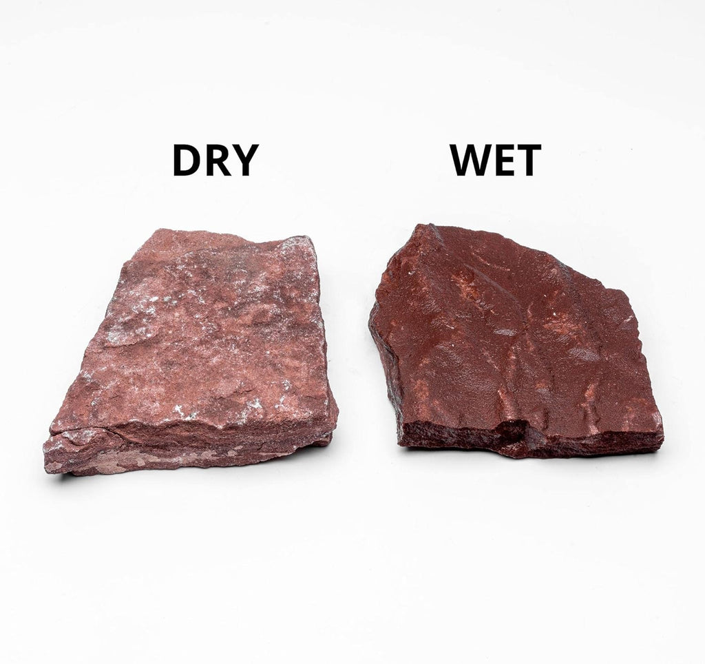 Natural Slate Stone for Aquariums, Fish Tanks, Terrariums, Aquascaping and Amphibian Enclosures, Mix of Large and Medium Size Rocks - by SubstateSource (5 Pounds, Red River)