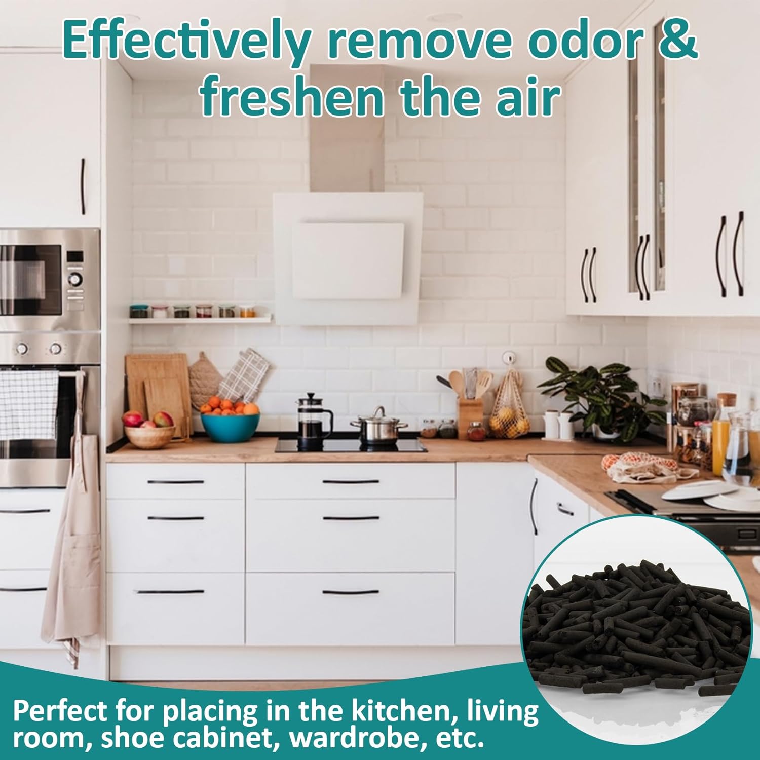 Sukh Activated Carbon Pellets - Activated Charcoal Bulk Carbon for Aquarium Charcoal Pellets for Waterbox Aquariums Pond Fish Tank (2.7, Pounds)