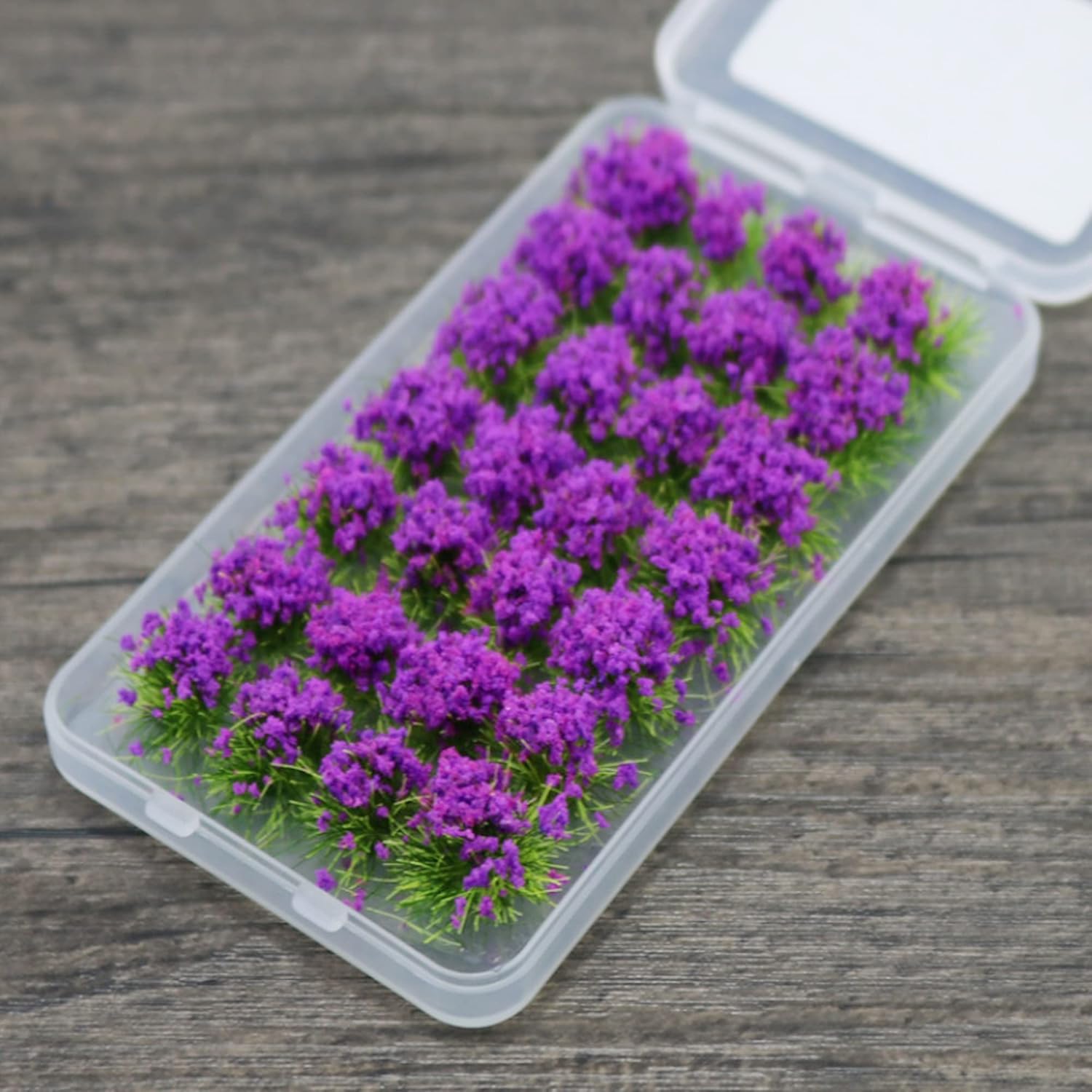 Cayway 11 PCS Flower Cluster Model Flower Vegetation Groups Grass Tufts Set, Model Trees and House, Miniature Static Scenery Model for DIY Architecture Building Garden Scenery Landscape