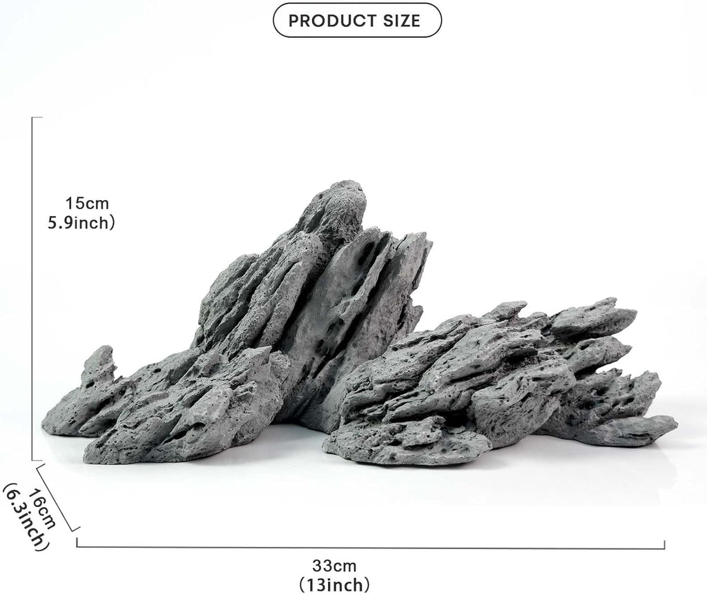 FZONE Aquarium Rocks Aquascaping, Resin Seiryu Rock for Aquascaping