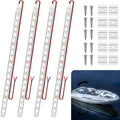 Boat Marine Submersible Led Strip Lights, 4 Pcs 12 Inches 12V Super Bright Boat Interior Lights, IP68 Waterproof Marine Led Strip Lights Night Fishing Lights for Boats, Kayak (White)