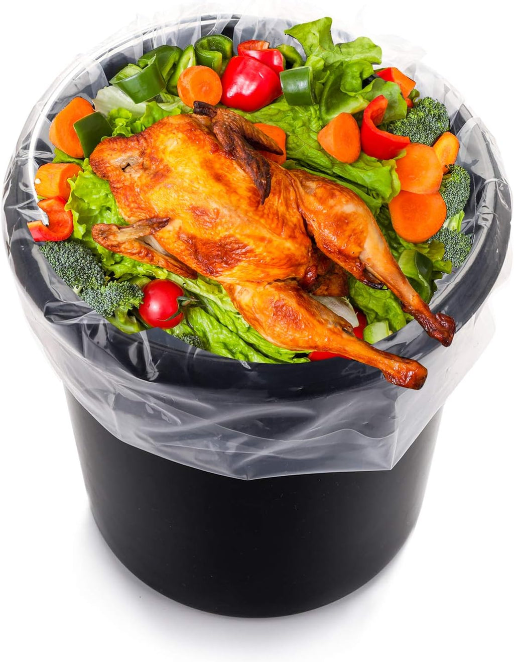 Yopay 20 Pack 15 Gallon Bucket Liner Bags for Marinating and Brining, 5.5 Mil Extra Large Thick Plastic Drum Liners Food Storage Bags, 19" W X 31" H, BPA Free, Heavy Duty Leak Proof