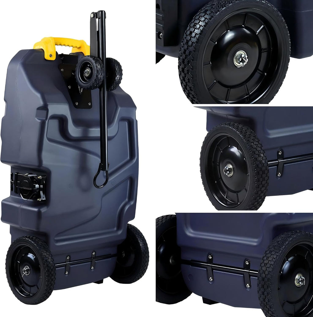 39 Gallon RV Portable Waste Tank 4 Wheel Tote Tank