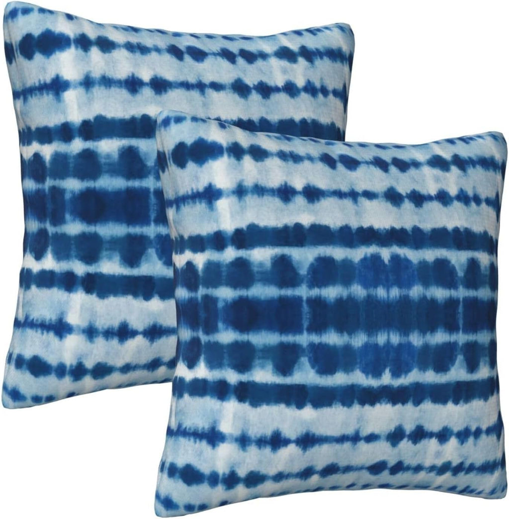 Bohemian Tie-Dye Decorative Throw Pillow Covers Set of 2 Ultra-Soft All-Season Pillow Shams with Hidden Zipper,Durable for Sofa Bed Car Decor & Gift 18x18IN
