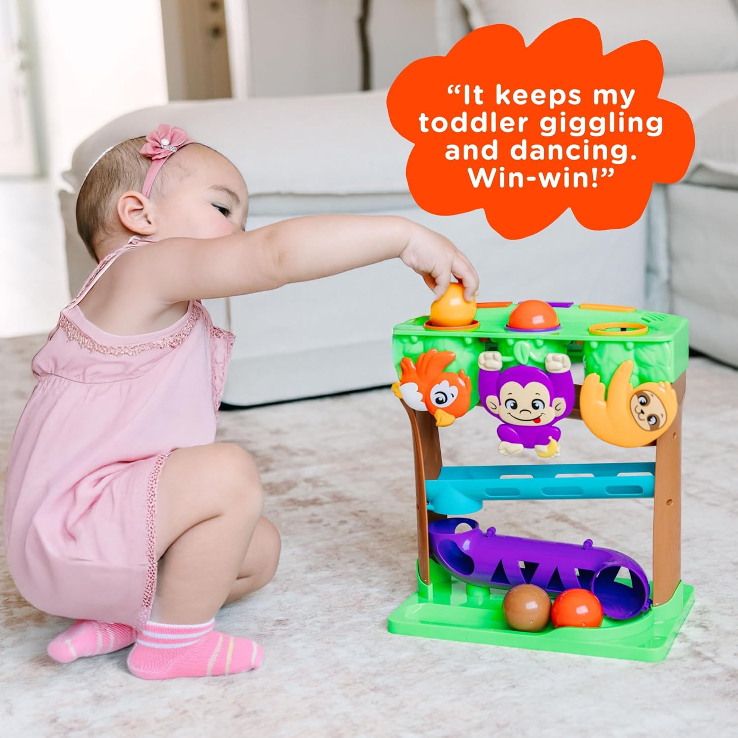 Move2Play, 30+ Jungle-Jammin’ Songs & Phrases | 30+ Fin-Tastic Songs & Phrases | Baby & Toddler Musical Toy | First Birthday Present for 1+ Year Old | Ages 6-24 Months | Boy & Girl