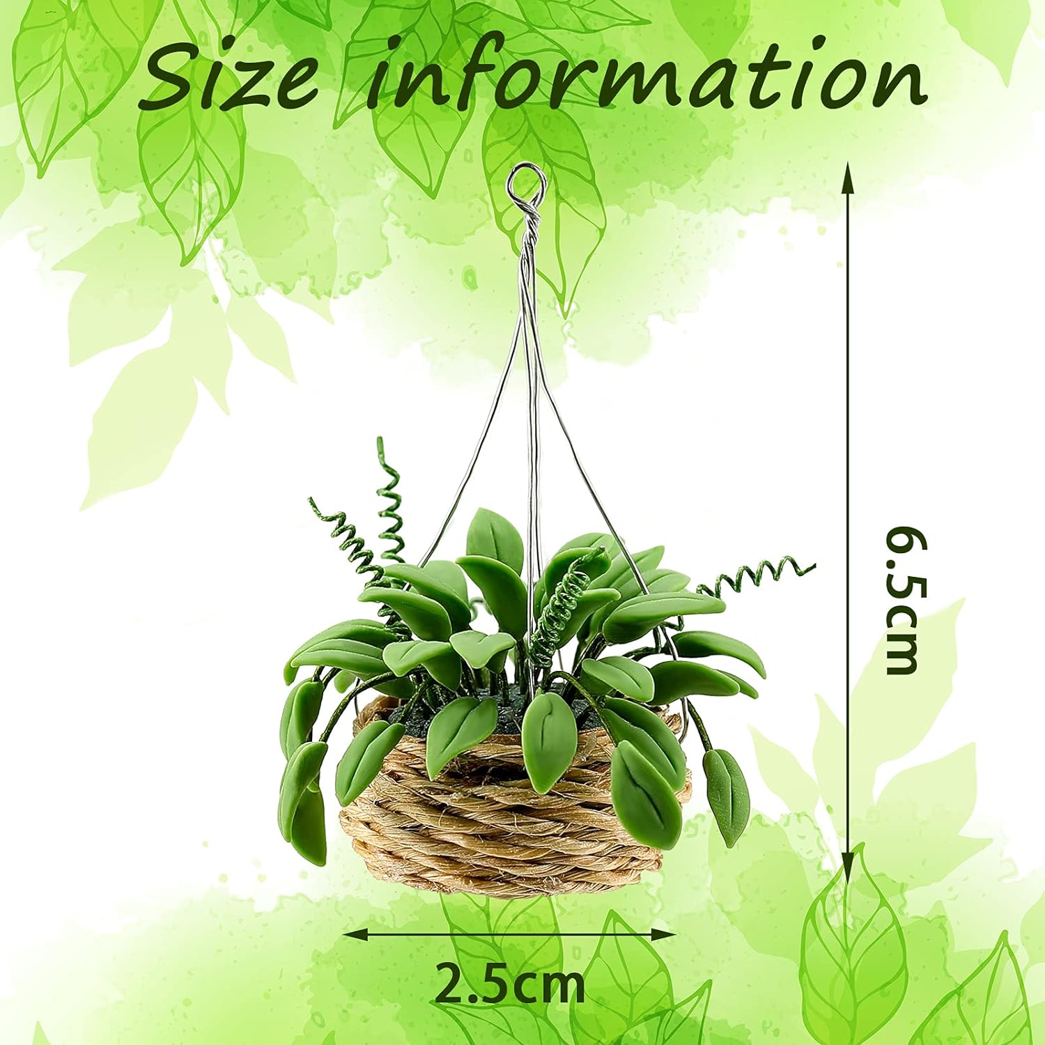 Skylety 2 Pieces 1:12 Miniature Dollhouse Plants Miniature Bonsai Plant Dollhouse Christmas Tree Mini Potted Houseplant Hanging Bonsai Pot Model for Toddlers Girls and Boys Toys DIY