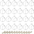 Nuptio 24 Pcs Hanging Glass Tealight Holder Globe 2.36" Diameter, Tea Light Candle Holders Wedding Christmas Halloween Home DIY Gifts, Garden Hanging Ornaments Outdoor Candle Holders