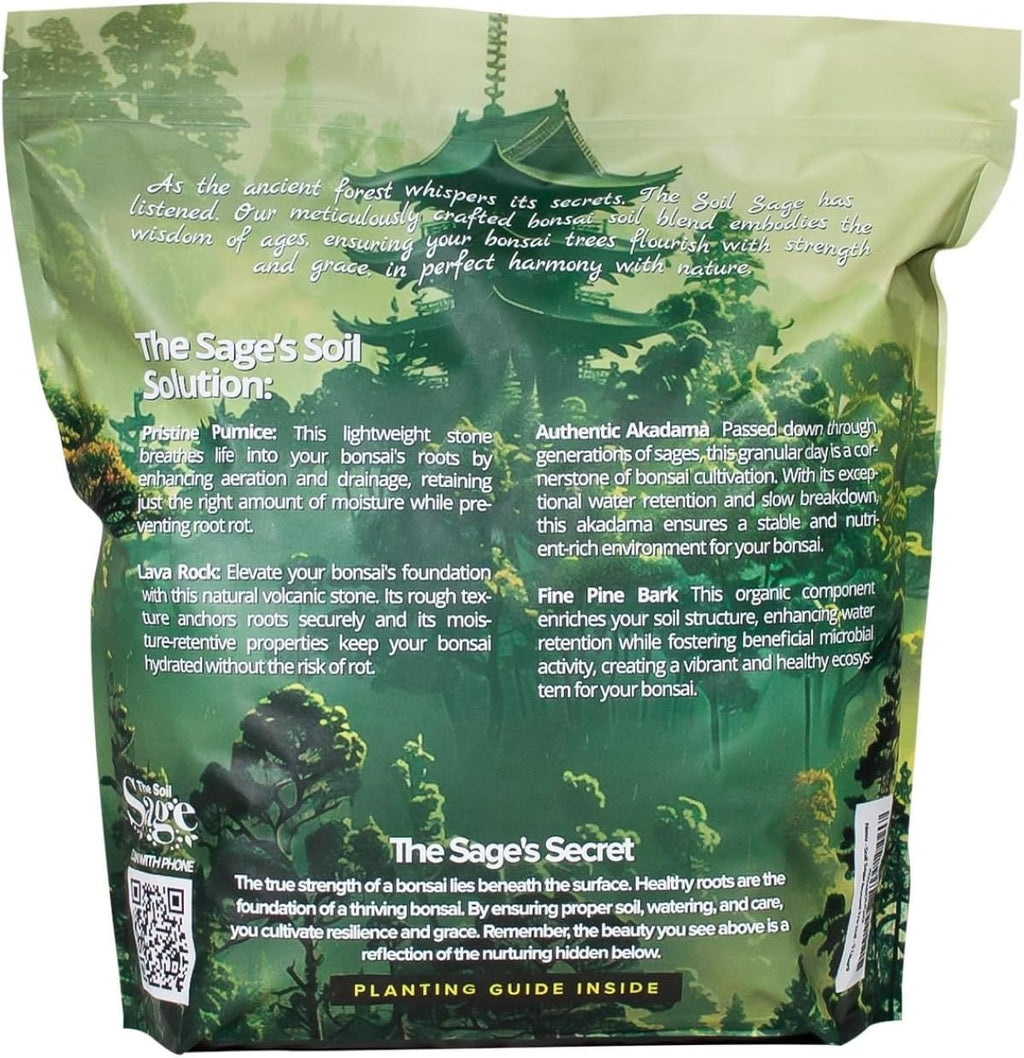 5qts/5l Premium Bonsai Mix - U.S.A. Made Ready to Use - Akadama, Pumice, Lava Rock, Fine Pine Bark - Large Bag for All Bonsai Tree - High Drainage Potting, Repotting (Bonsai Soil / 5 QT)