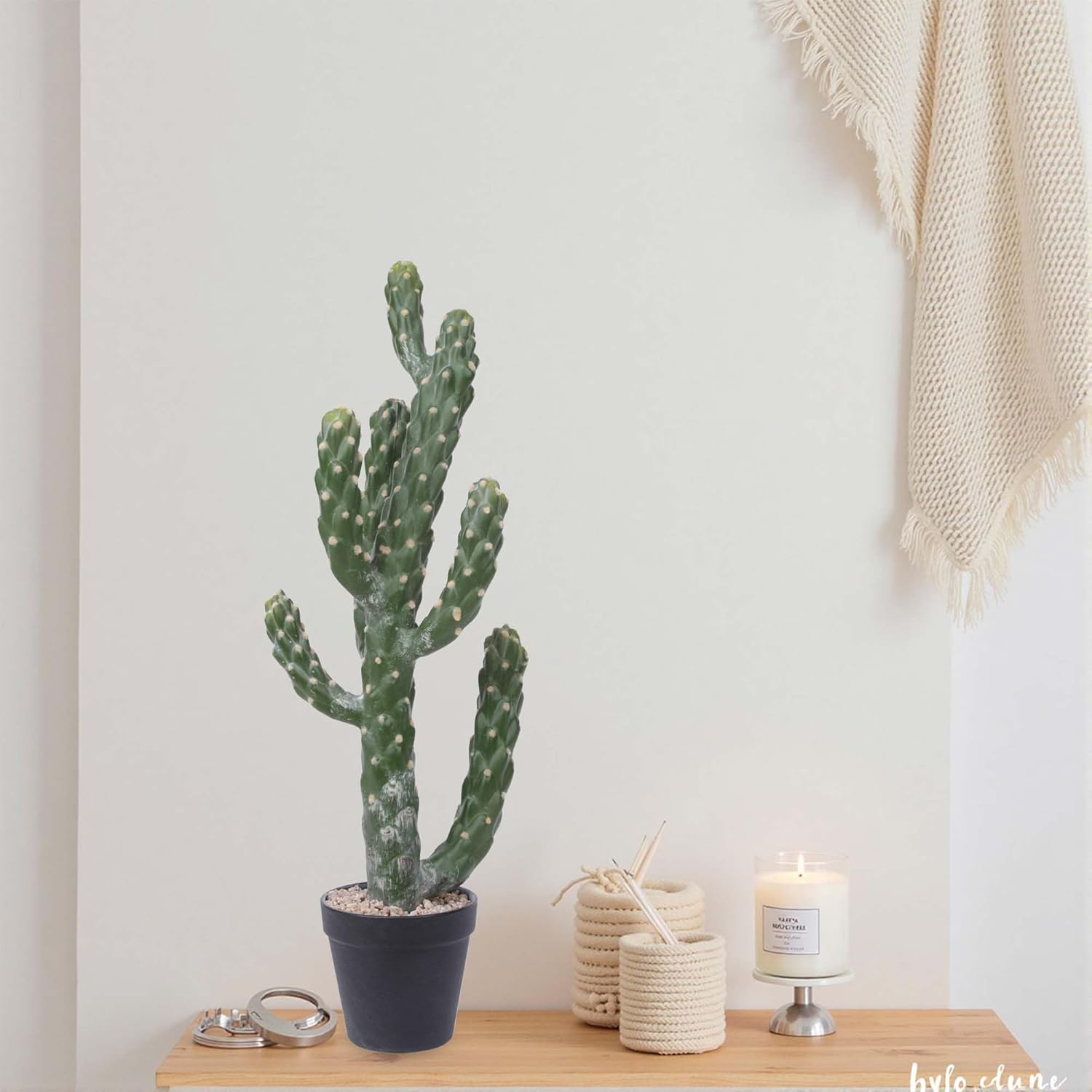 23Inch Artificial Cactus Faux Cacti Fake Cactus Saguaro Potted Plants for Indoor Outdoor Home Offices Store Decoration