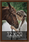 wallsthatspeak 12x20 Mocha Walnut Picture Frame for Puzzles Posters Photos or Artwork