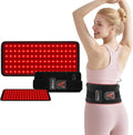 Red Light Therapy for Body, 660nm 850nm 12.6" LED Wearable Infrared Red Light Therapy Belt Wrap Pad for Belly Back Waist Shoulder Knee Muscle Pain Relief with Controller Timer