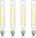 8.9IN LED Light Bulbs E26 Base, 6W 800LM 5000K Daylight White T10 T9 Vintage Edison Bulbs Dimmable, AC 120V Equal 80 Watt Clear Glass Long Tubular Filament Bulb, UL Listed - 4Pack