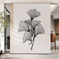 Ginkgo Leaf Metal Wall Art, Gingko Metal Wall Decor, Leaf Wall Art for Living Room, Bedroom, Office(Black,48"Hx30"W/121x77cm)