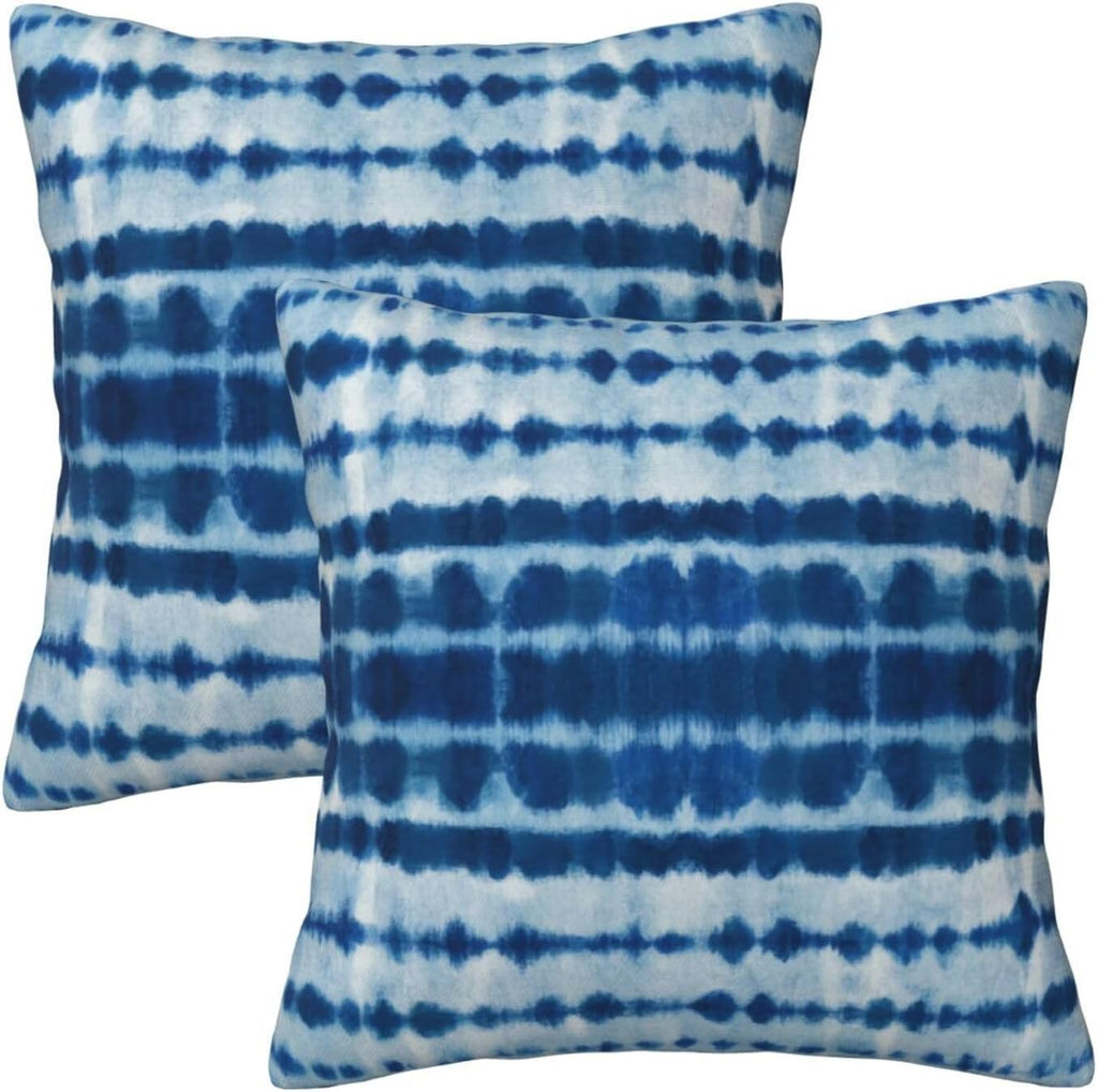 Bohemian Tie-Dye Decorative Throw Pillow Covers Set of 2 Ultra-Soft All-Season Pillow Shams with Hidden Zipper,Durable for Sofa Bed Car Decor & Gift 18x18IN
