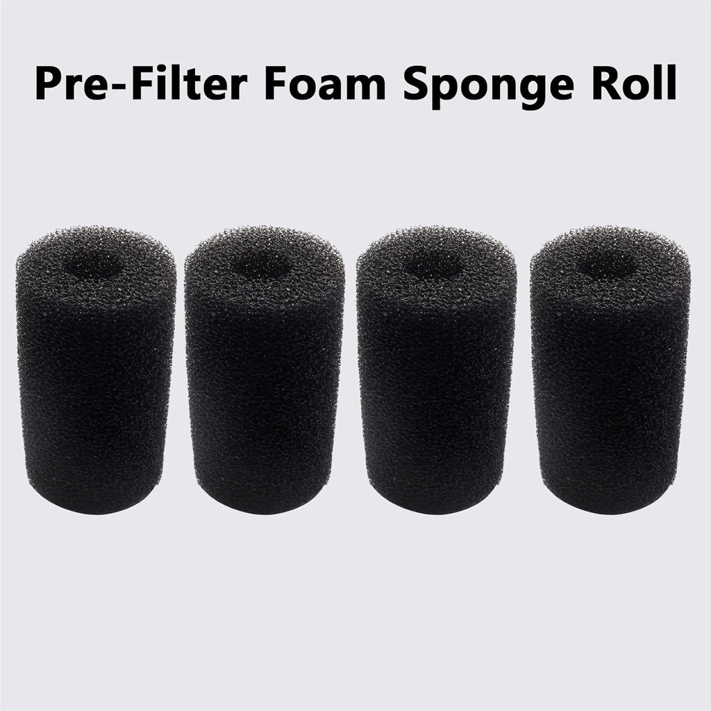 Bivethoi 4 Pcs Pre-Filter Foam Sponge Roll, Aquarium Intake Filter Media Sponge, Compatible Filter Accessories for Aquarium Fish Tank (Black)