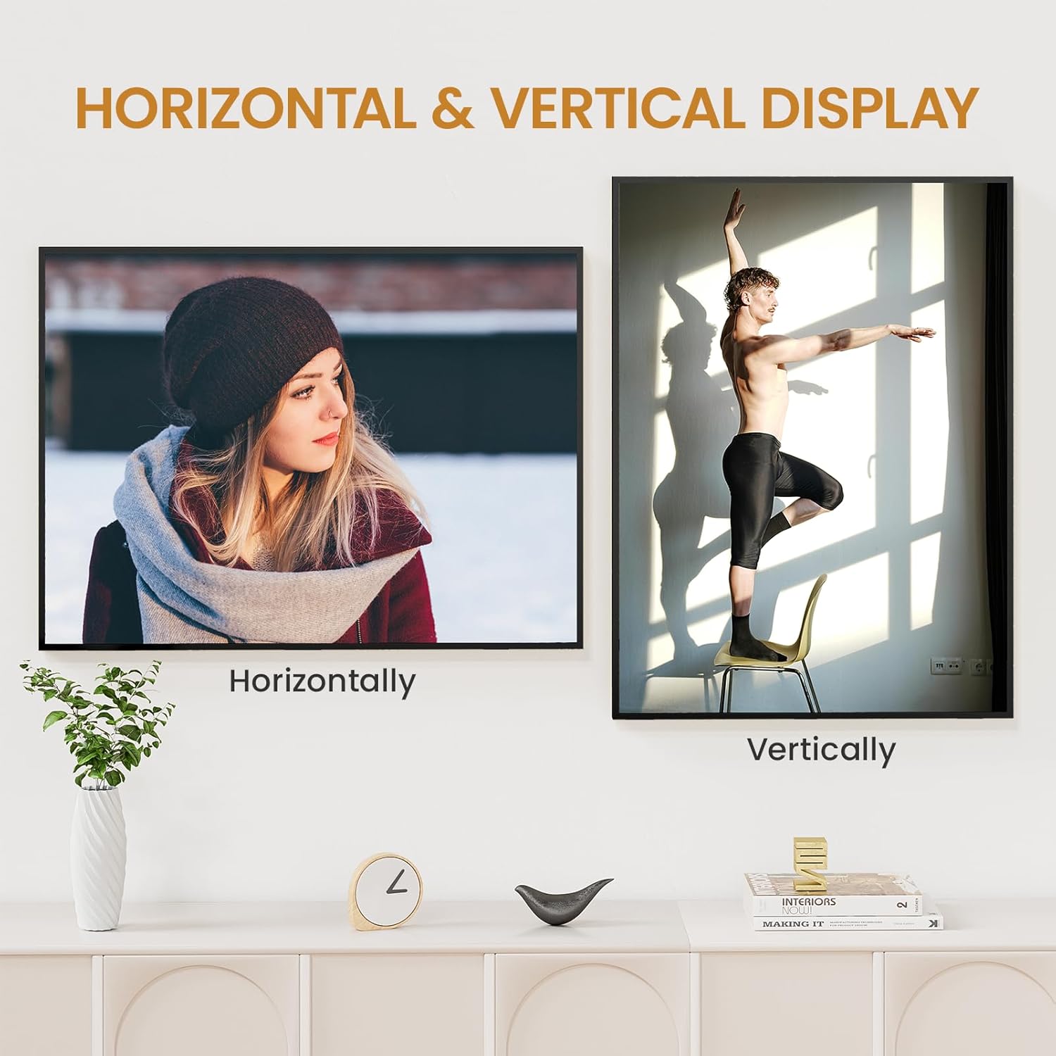 20x27 Aluminum Metal Picture Frame,Tempered Glass Black Large 20 x 27 Poster Frame for Puzzles Photos or Artwork to Wall Mount Horizontal or Vertical for Decor House,Office,Hotel