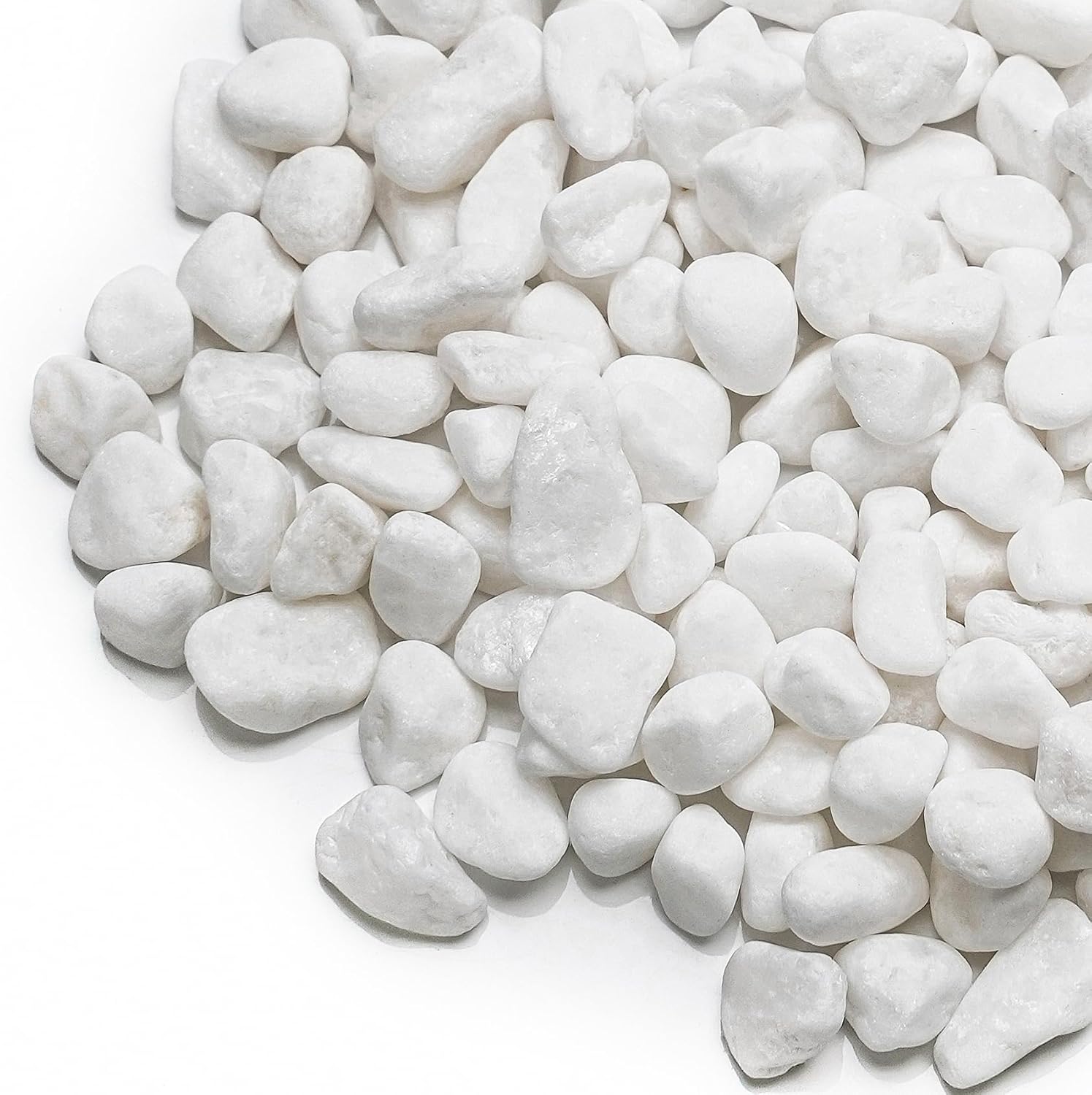 Onlyfire 18lb White Pebbles,1/5" Natural Decorative River Rocks Aquarium Gravel for Indoor Plants, Vases, Succulents and Outdoor Garden Landscaping
