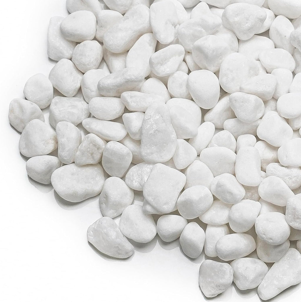 Onlyfire 10lb White Pebbles,1/5" Natural Decorative River Rocks Aquarium Gravel for Indoor Plants, Vases, Succulents and Outdoor Garden Landscaping
